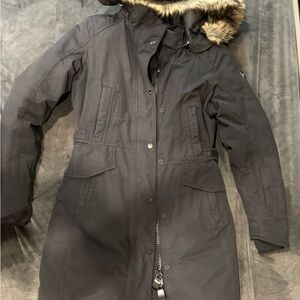 The North Face Women's Black Ski Jacket with Faux Fur Hood